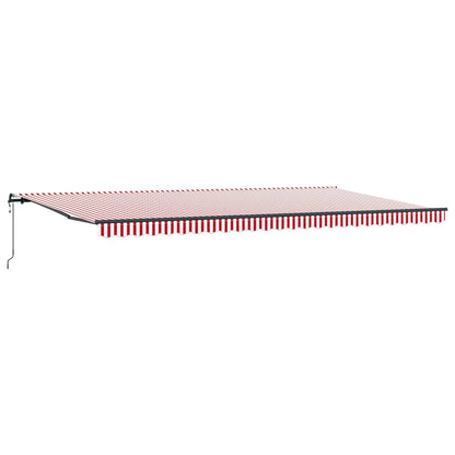 vidaXL Einziehbare Markise Rot und Weiß 600 x 300 cm