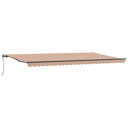vidaXL Einziehbare Markise Mehrfarbig 600 x 300 cm Stoff und Aluminium