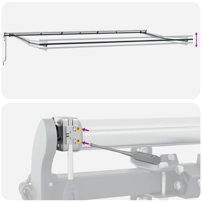 vidaXL Einziehbare Markise Mehrfarbig 600 x 300 cm Stoff und Aluminium