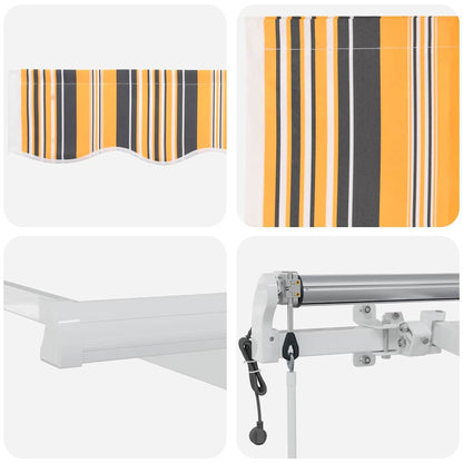 vidaXL Einziehbare Markise Mehrfarbig 600 x 300 cm Stoff
