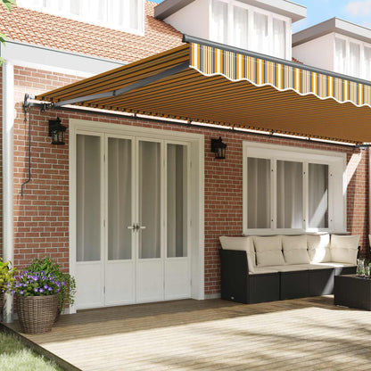 vidaXL Einziehbare Markise Mehrfarbig 600 x 300 cm Stoff und Aluminium