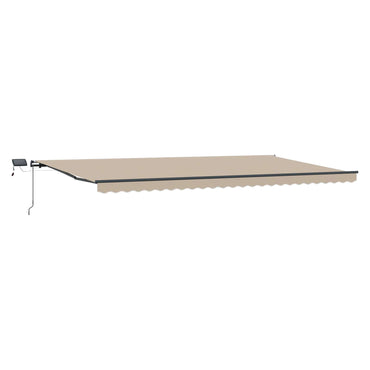 vidaXL Einziehbare Markise Beige 600 × 300 cm Stoff
