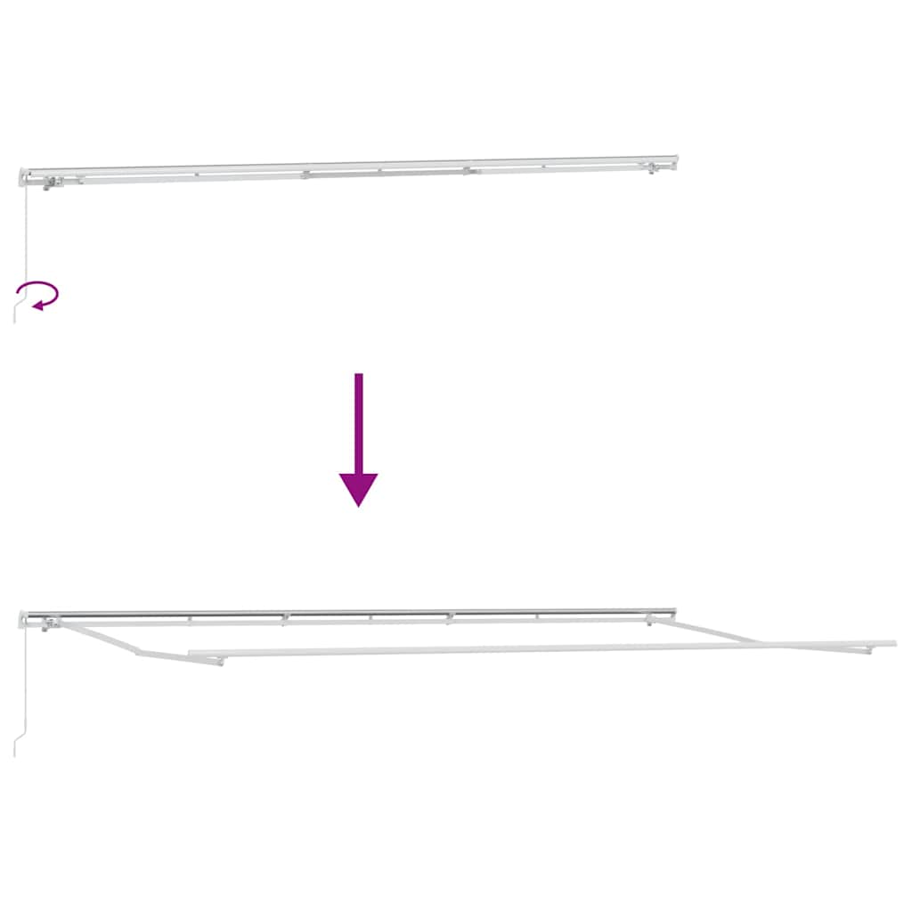 vidaXL Einziehbare Markise Hellgrau 600 x 300 cm Polyester und Metall