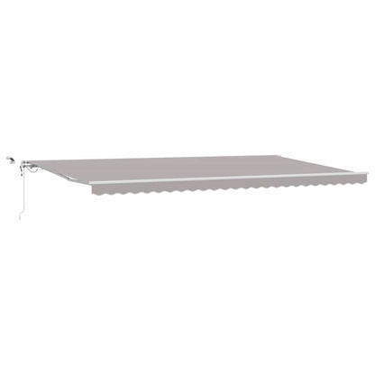 vidaXL Einziehbare Markise Hellgrau 600 x 300 cm Stoff und Metall