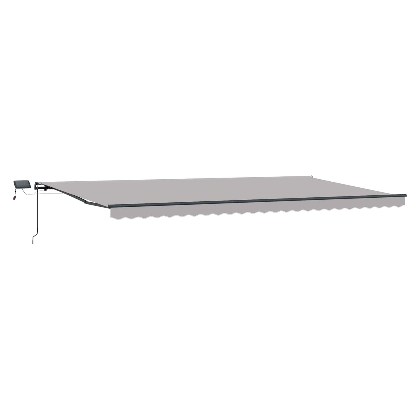 vidaXL Einziehbare Markise Hellgrau 600 x 300 cm Stoff