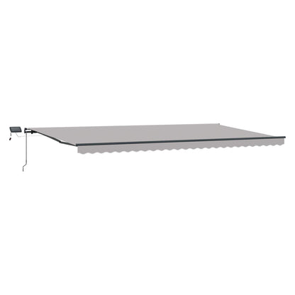 vidaXL Einziehbare Markise Hellgrau 600 x 300 cm Stoff