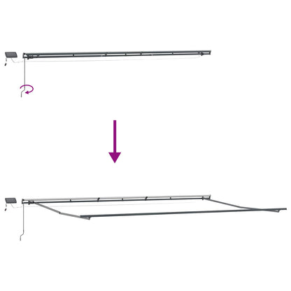 vidaXL Einziehbare Markise Hellgrau 600 x 300 cm Stoff