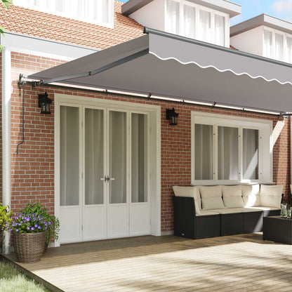 vidaXL Einziehbare Markise Hellgrau 600 x 300 cm Stoff
