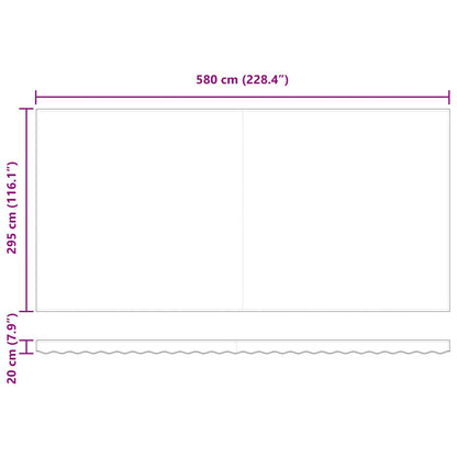 vidaXL Einziehbare Markise Hellgrau 600 x 300 cm Stoff