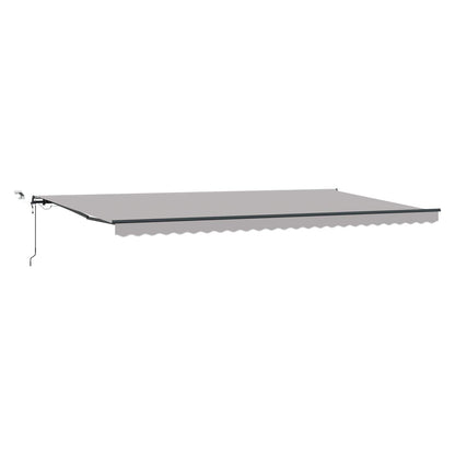 vidaXL Einziehbare Markise mit Hellgrau 600 x 300 cm Stoff