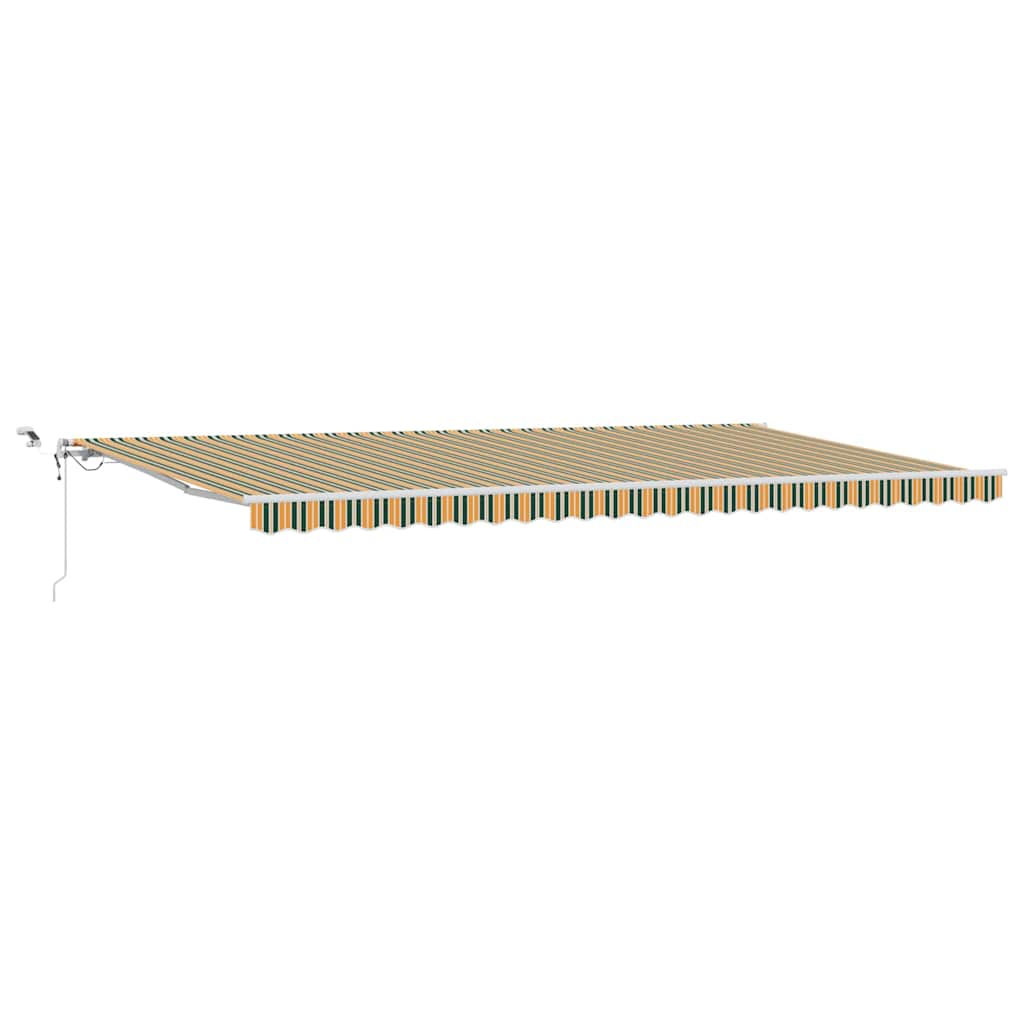 vidaXL Einziehbare Markise Grün und Gelb 600 x 300 cm