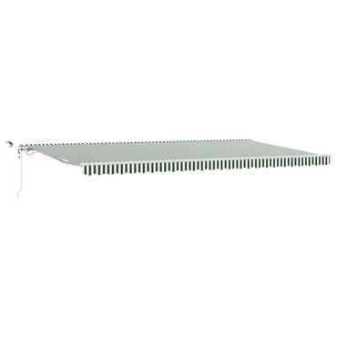 vidaXL Einziehbare Markise Grün und Weiß 600 x 300 cm Stoff und Metall