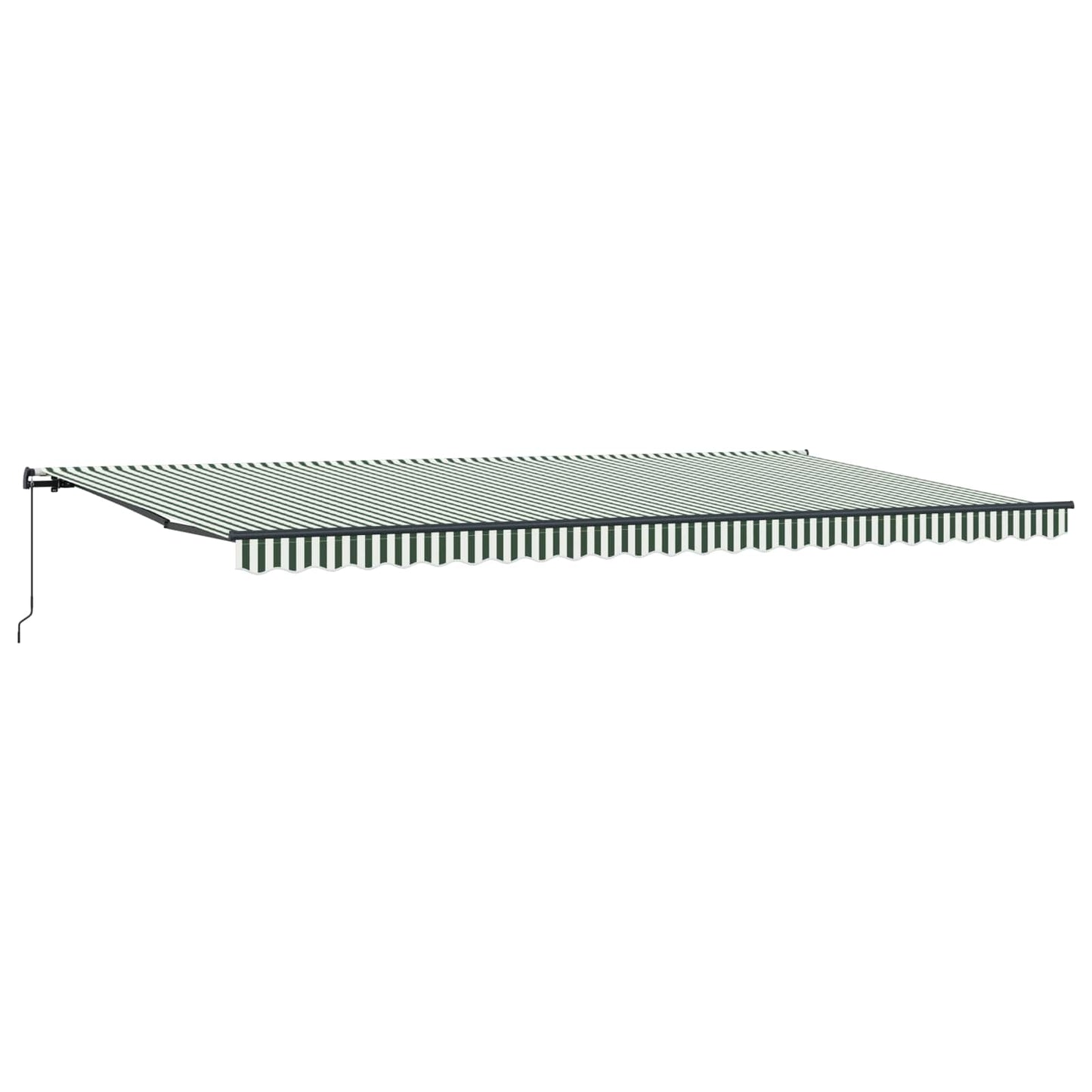 vidaXL Einziehbare Markise Grün und Weiß 600 x 300 cm Stoff