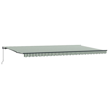 vidaXL Einziehbare Markise Grün und Weiß 600 x 300 cm Stoff