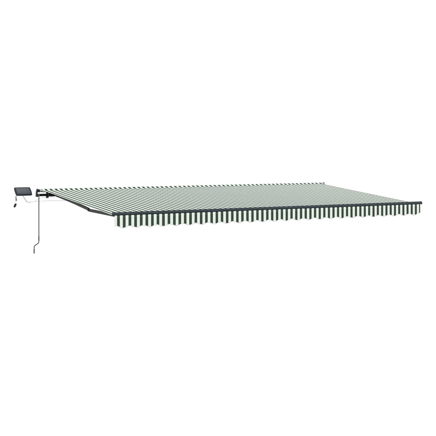 vidaXL Einziehbare Markise Grün und Weiß 600 x 300 cm Stoff