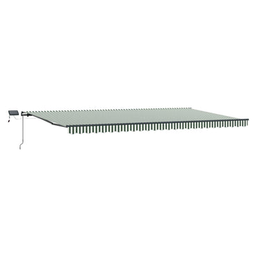 vidaXL Einziehbare Markise Grün und Weiß 600 x 300 cm Stoff