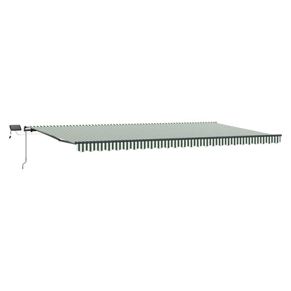 vidaXL Einziehbare Markise Grün und Weiß 600 x 300 cm Stoff