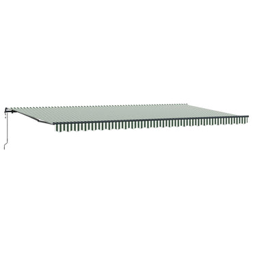 vidaXL Einziehbare Markise Grün und Weiß 600 x 300 cm Stoff