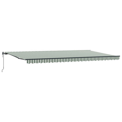 vidaXL Einziehbare Markise Grün und Weiß 600 x 300 cm Stoff