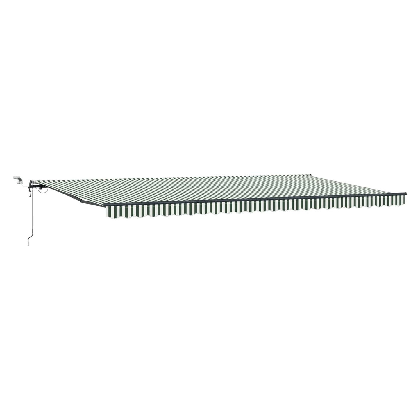vidaXL Einziehbare Markise mit Grün und Weiß 600 x 300 cm Stoff
