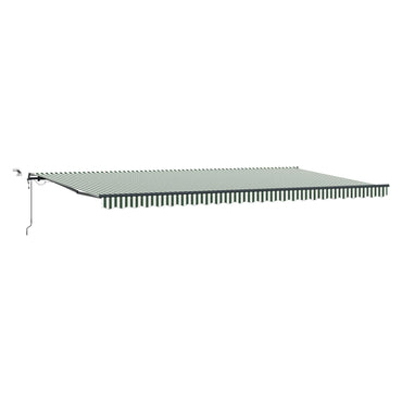 vidaXL Einziehbare Markise mit Grün und Weiß 600 x 300 cm Stoff