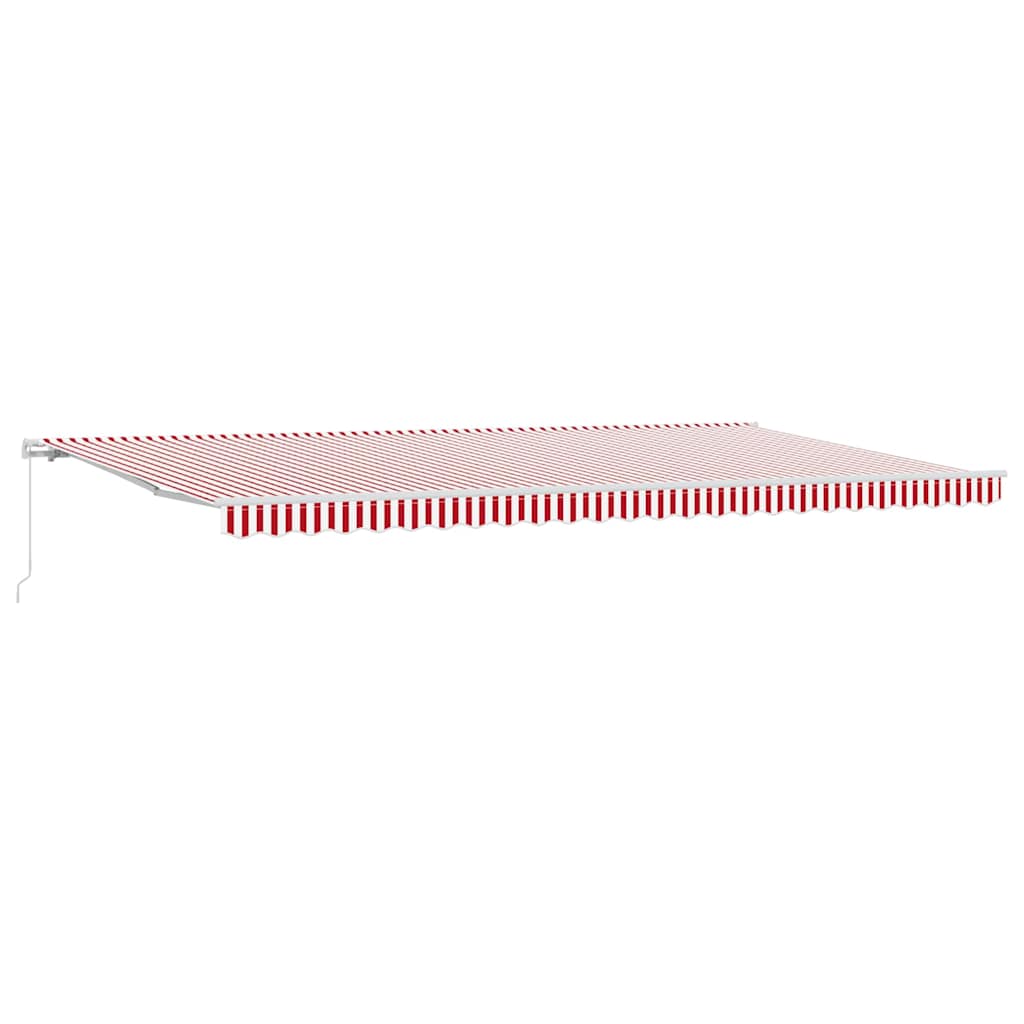 vidaXL Einziehbare Markise Rot und Weiß 600 x 350 cm