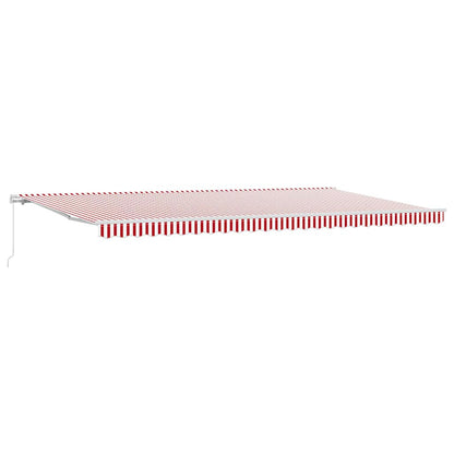 vidaXL Einziehbare Markise Rot und Weiß 600 x 350 cm