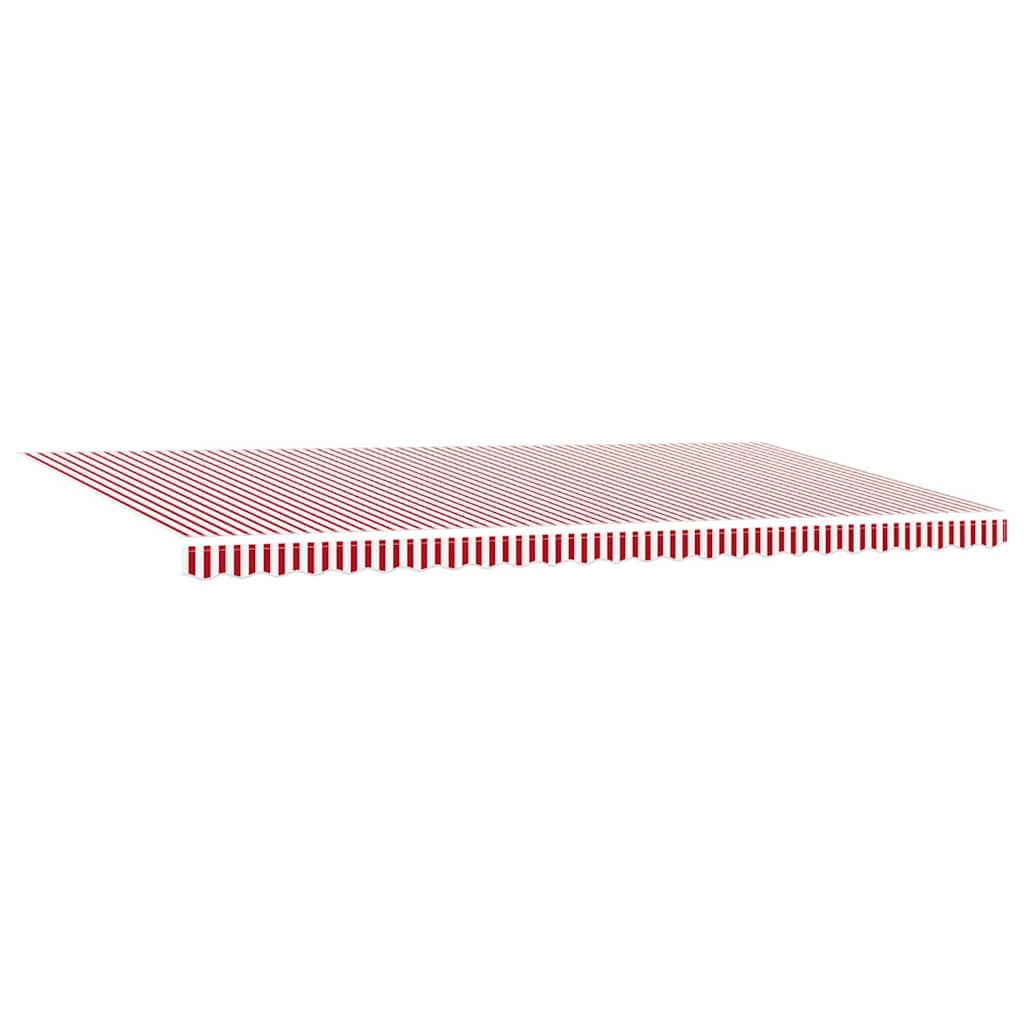 vidaXL Einziehbare Markise Rot und Weiß 600 x 350 cm