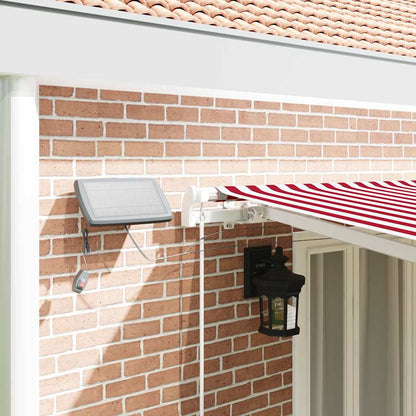 vidaXL Einziehbare Markise Rot und Weiß 600 x 350 cm Stoff und Stahl