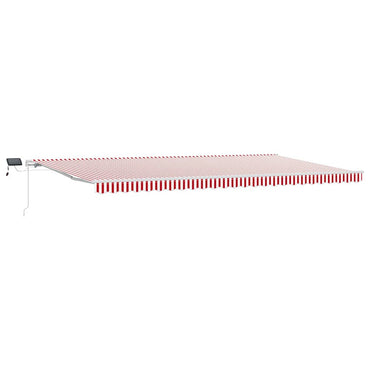 vidaXL Einziehbare Markise Rot und Weiß 600 x 350 cm Stoff und Stahl