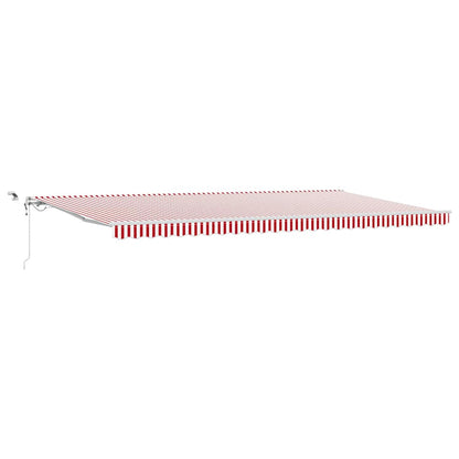vidaXL Einziehbare Markise Rot und Weiß 600 x 350 cm