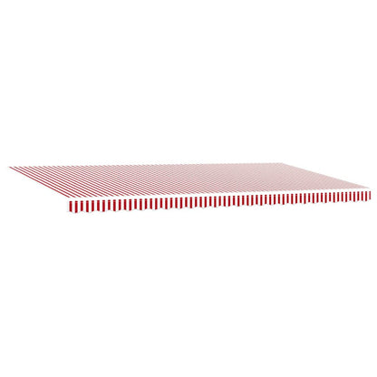 vidaXL Einziehbare Markise Rot und Weiß 600 x 350 cm