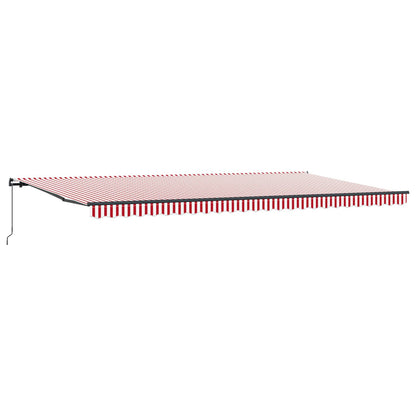 vidaXL Einziehbare Markise Rot und Weiß 600 x 350 cm