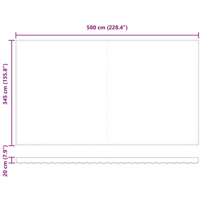 vidaXL Einziehbare Markise Rot und Weiß 600 x 350 cm