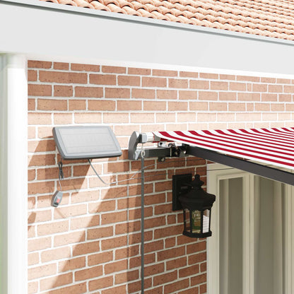 vidaXL Einziehbare Markise Rot und Weiß 600 x 350 cm Stoff