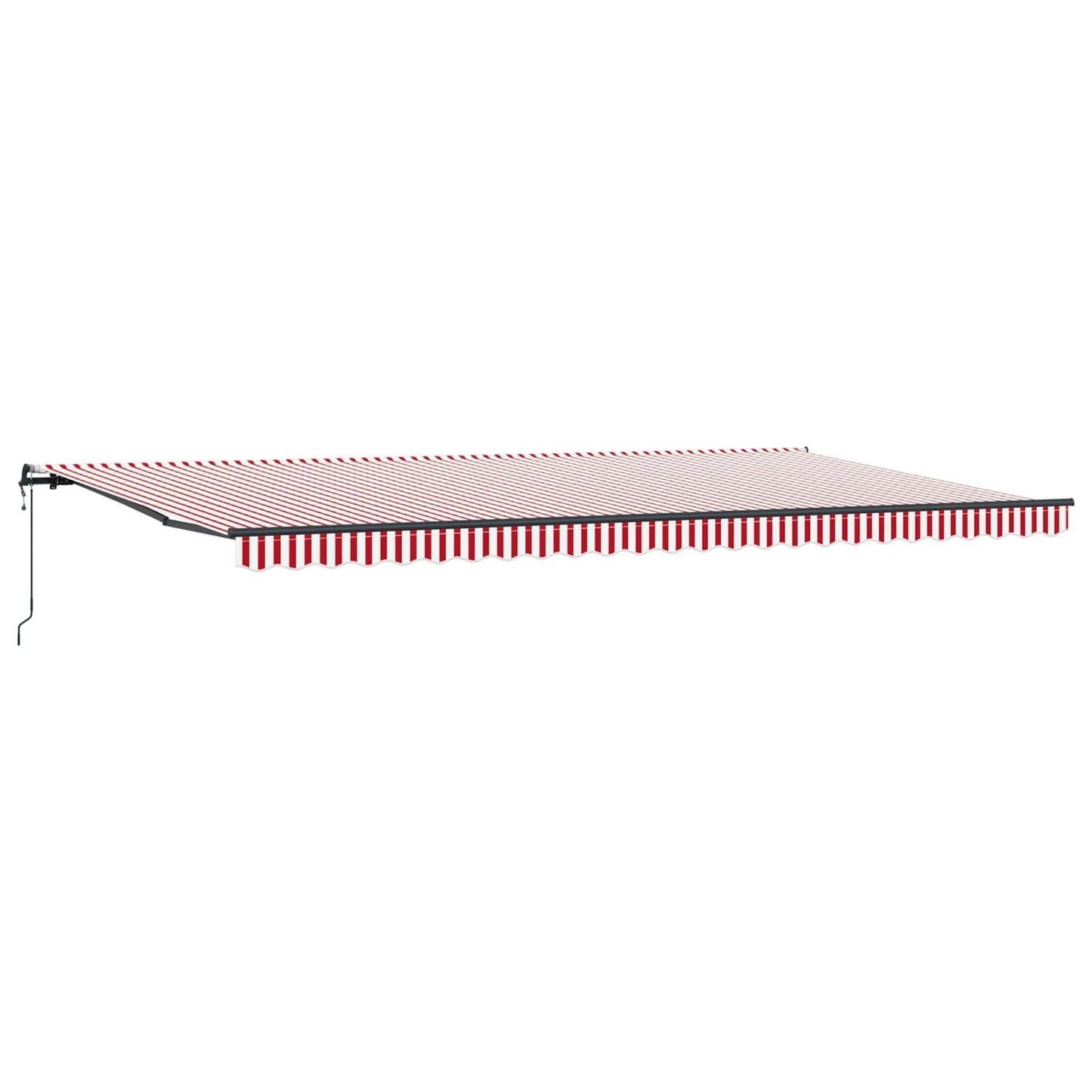 vidaXL Einziehbare Markise Rot und Weiß 600 x 350 cm