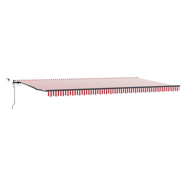 vidaXL Markisenstoff mit Rot und Weiß 600 x 350 cm Polyester