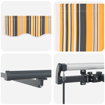 vidaXL Einziehbare Markise Mehrfarbig 600 x 350 cm Stoff