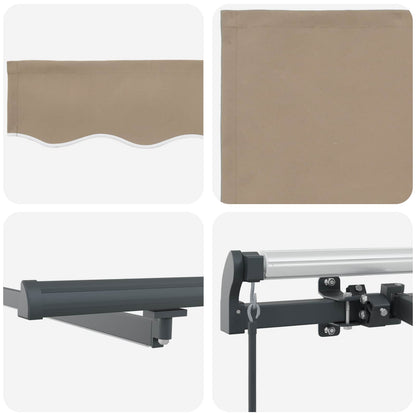 vidaXL Auvent rétractable beige 600 x 350 cm toile