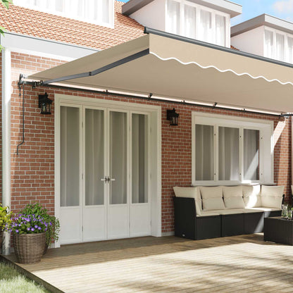 vidaXL Auvent rétractable beige 600 x 350 cm toile