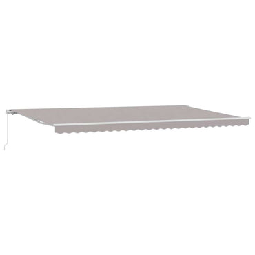 vidaXL Einziehbare Markise Hellgrau 600 x 350 cm Polyester und Metall