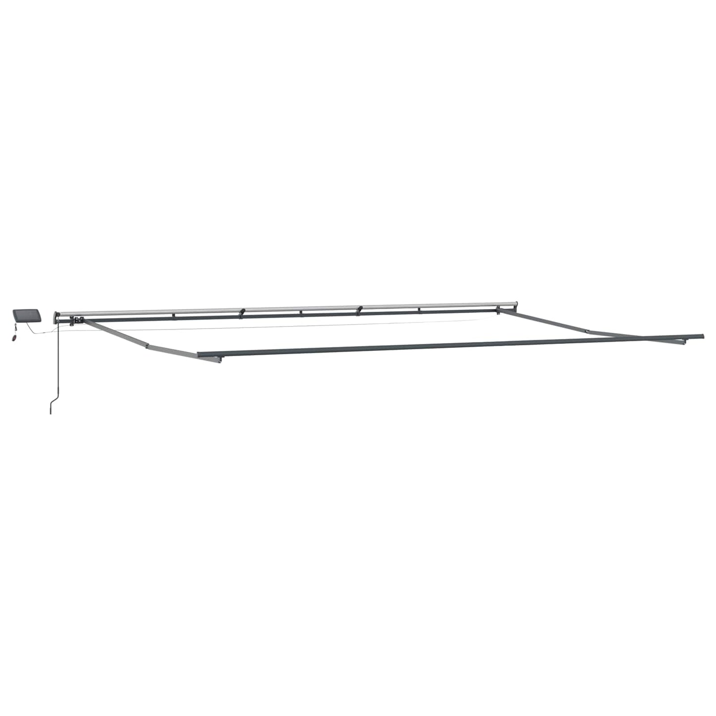 vidaXL Einziehbare Markise Hellgrau 600 x 350 cm Stoff
