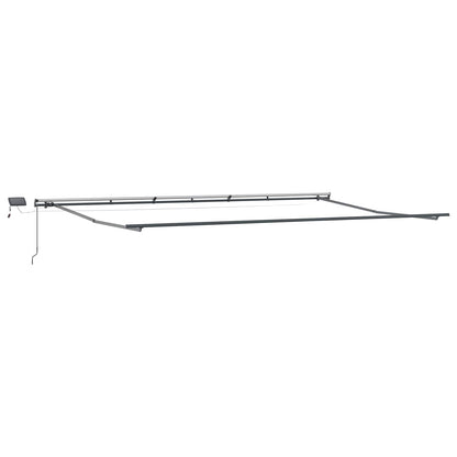vidaXL Einziehbare Markise Hellgrau 600 x 350 cm Stoff