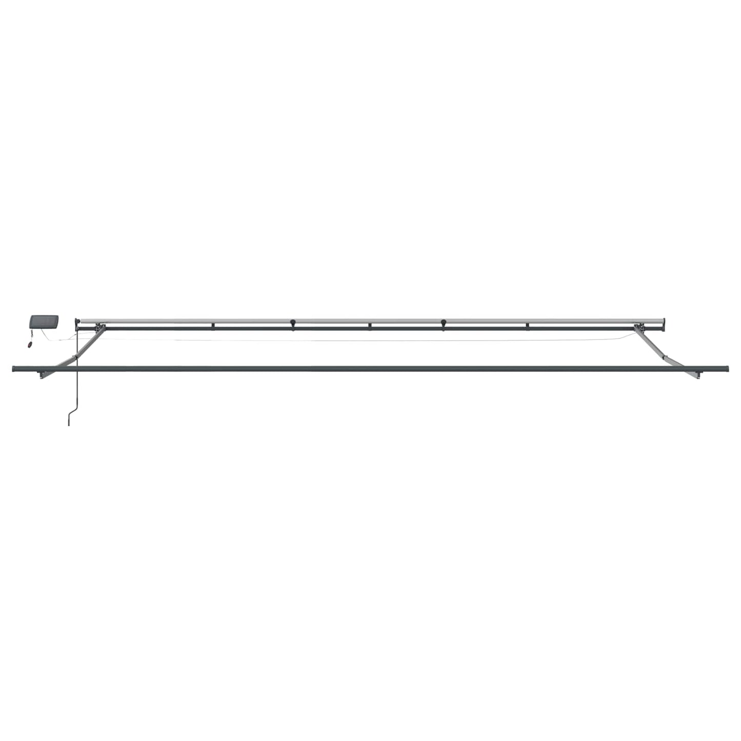 vidaXL Einziehbare Markise Hellgrau 600 x 350 cm Stoff