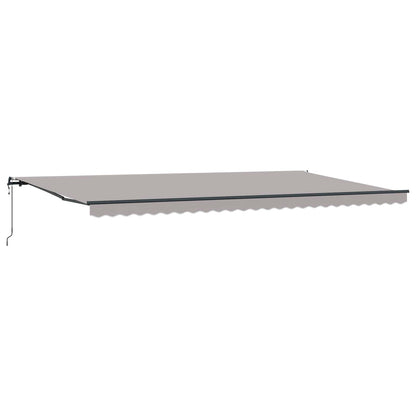 vidaXL Einziehbare Markise Hellgrau 600 × 350 cm Stoff