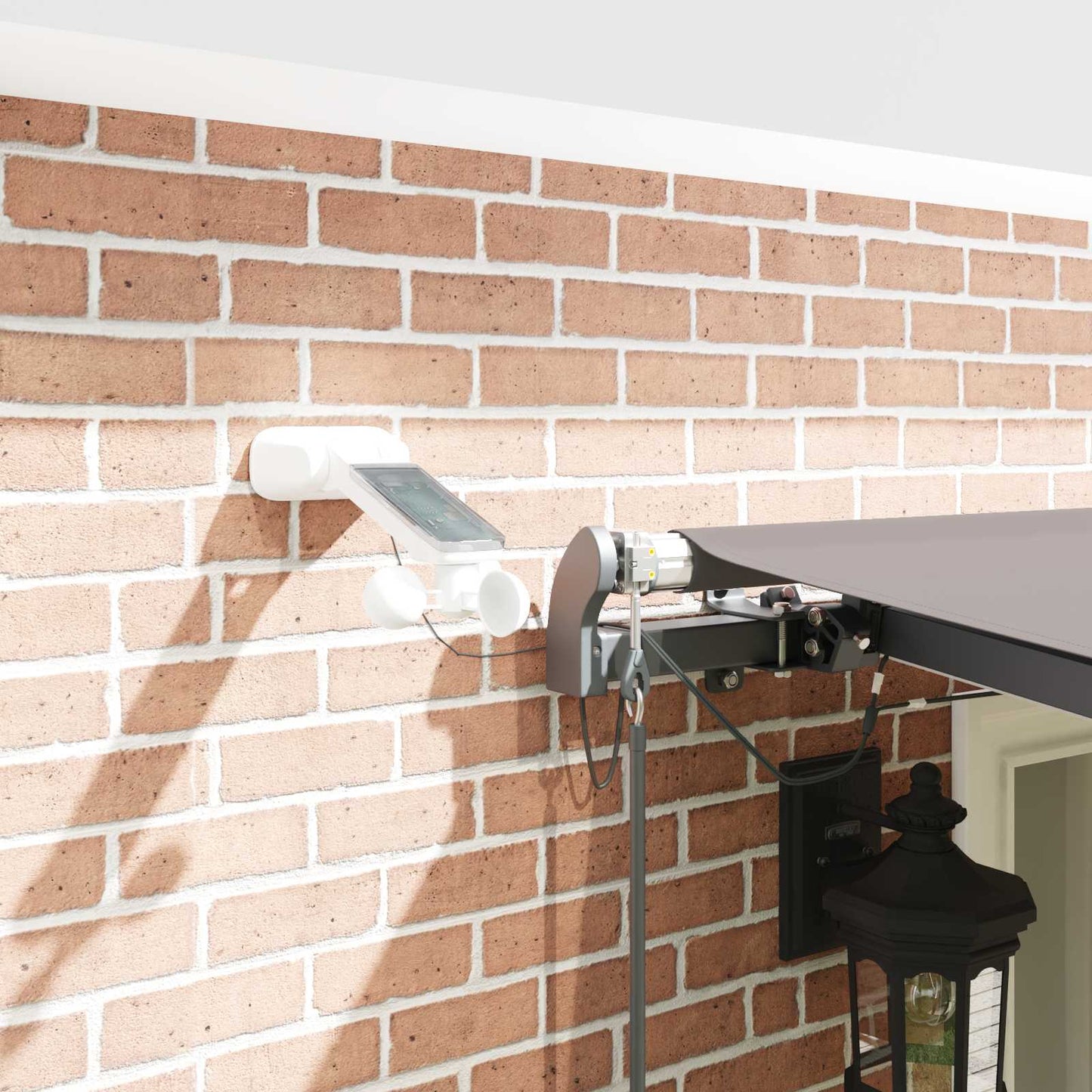 vidaXL Einziehbare Markise mit Hellgrau 600 x 350 cm Stoff