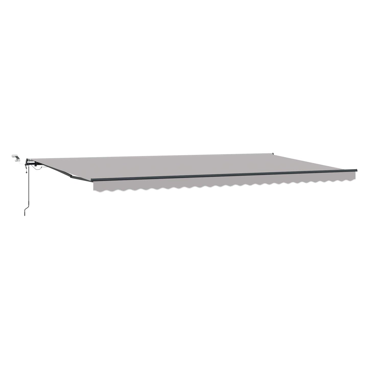 vidaXL Einziehbare Markise mit Hellgrau 600 x 350 cm Stoff