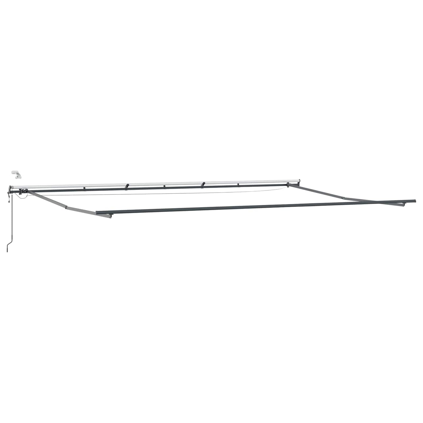 vidaXL Einziehbare Markise mit Hellgrau 600 x 350 cm Stoff