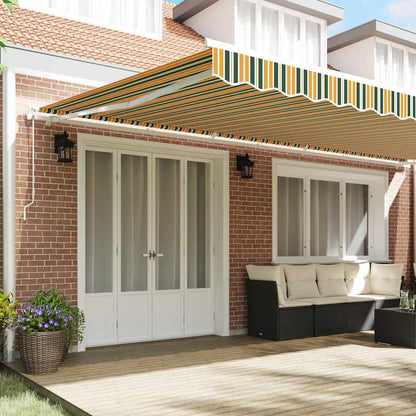 vidaXL Store banne manuel 600 x 350 cm vert et jaune