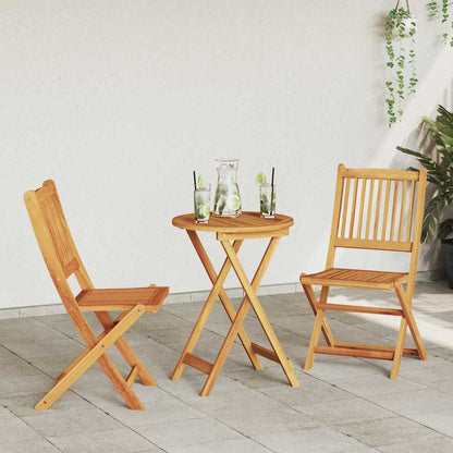 Garten Bistro Set 3 pcs Braun Massivholz Akazie